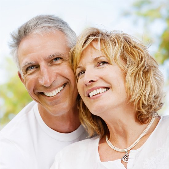 mature couple smiling