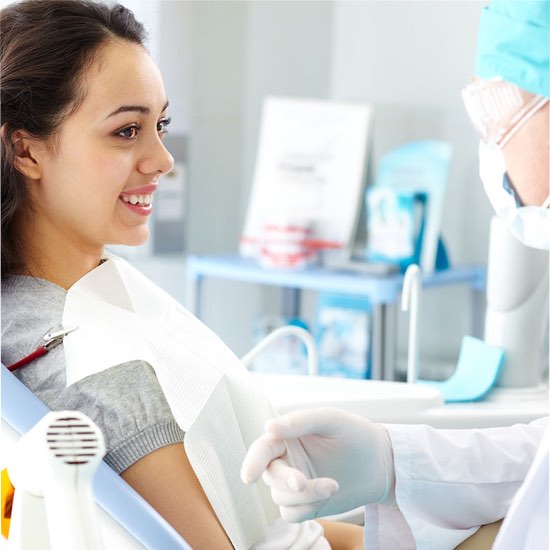 patient at the dentist